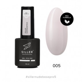 Siller Nude Base Pro №5 — камуфлирующая цветная база (розово-лавандовый), 15 мл