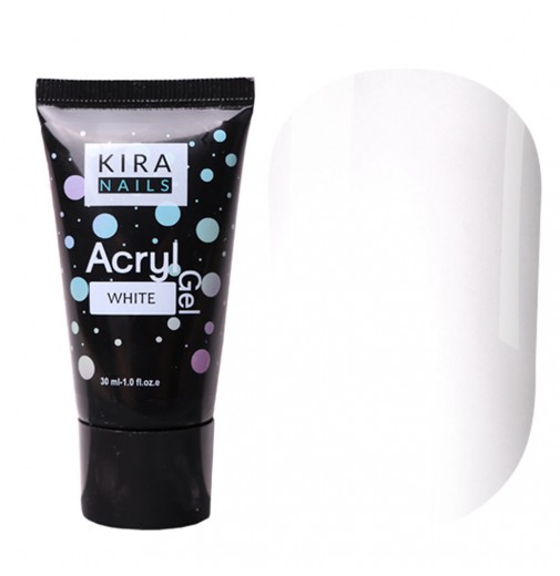 Kira Nails Acryl Gel – White, 30 г