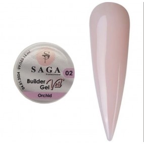 SAGA professional Builder Gel Veil 02 (пыльно-розовый), 15 мл
