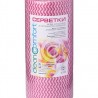 Салфетки в рулоне, цветная сетка волна розово-белая, 30x50, 50г / м2, 100шт