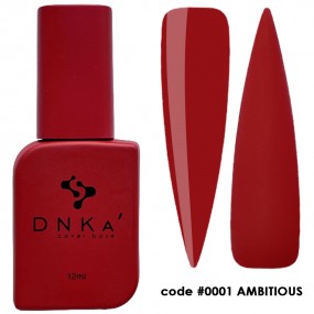 DNK Cover Base №0001 Ambitious, 12 мл огненно-красный