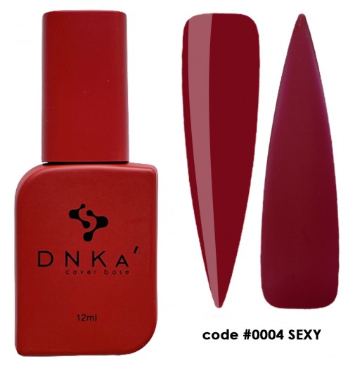 DNK Cover Base №0004  Sexy, 12 мл яскраво-червоний