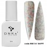 DNK Cover Base №0011a Happy, 12 мл молочний зі шматочками ніжно-рожевої ,блакитної та золотої поталі