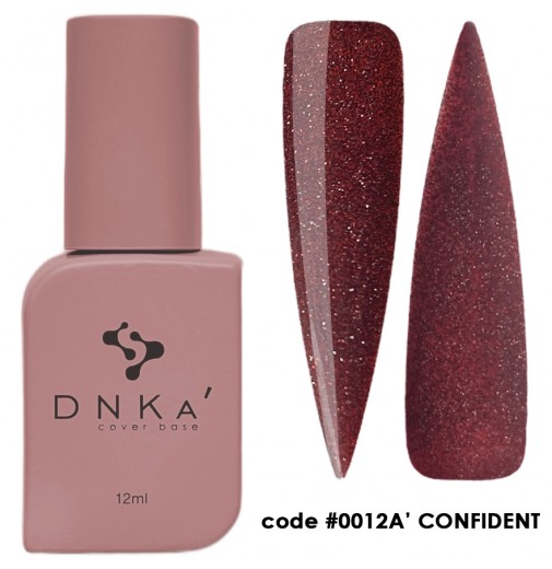 DNK Cover Base №0012a Confident, 12 мл светоотражающий бордовый