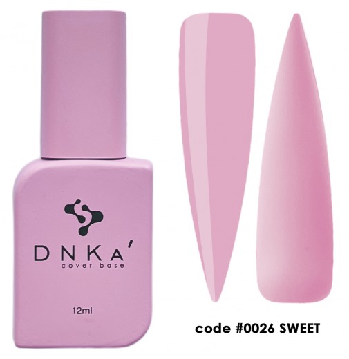 DNK Cover Base №0026 Sweet, 12 мл нежный светло-розовый