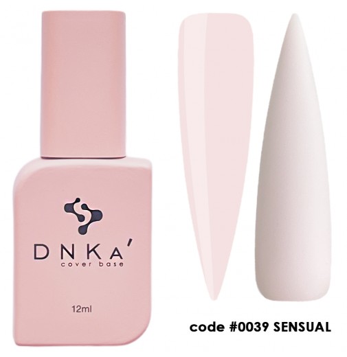 DNK Cover Base №0039 Sensual, 12 мл молочный нежно-розовый