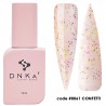 DNK Cover Base №0061 Confetti, 12 мл світло-рожевий з крихтою