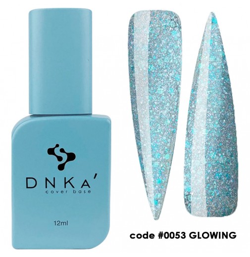 DNKa Cover Base №0053 (прозрачный с голубой поталью, светоотражающий), 12 мл