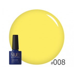 Гель-лак NUB 008 Sun Sun Sun (желтый, эмаль), 8 мл