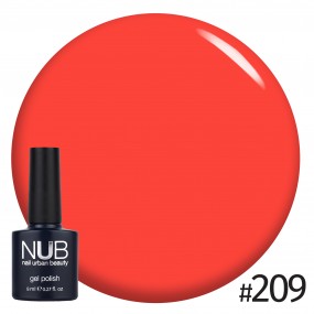 Гель-лак NUB 209 (коралово-рожевий​, емаль), 8 мл