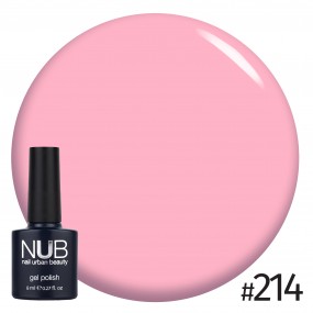 Гель-лак NUB 214 (тілесно-рожевий​, емаль), 8 мл