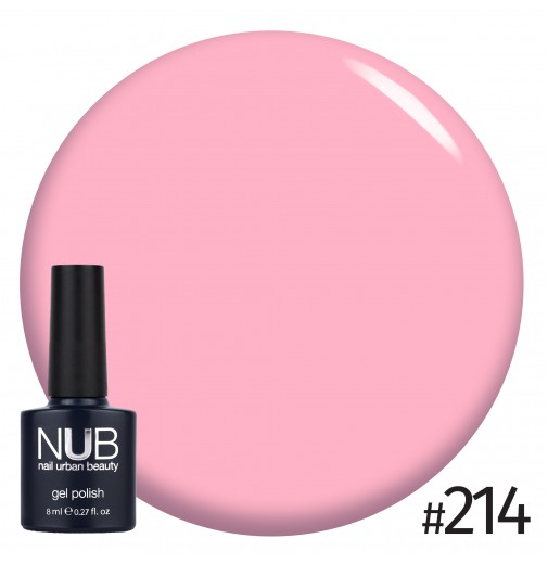 Гель-лак NUB 214 (телесно-розовый, эмаль), 8 мл