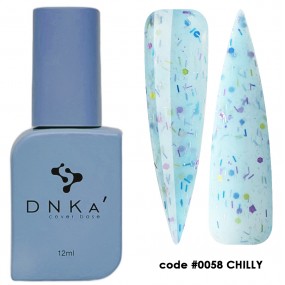 DNKa Cover Base №058 (голубой с разноцветной поталью), 12 мл