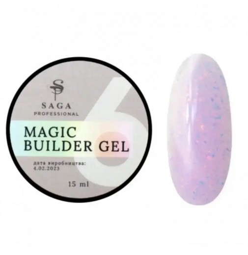 Saga Gel builder gel magic 15 мл, №6