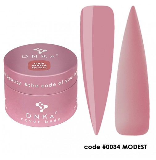DNK Cover base №0034 modest, 30 мл класичний рожевий