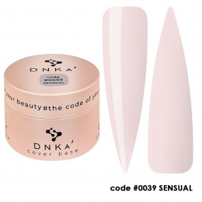 DNK Cover base №0039 sensual, 30 мл молочний ніжно-рожевий