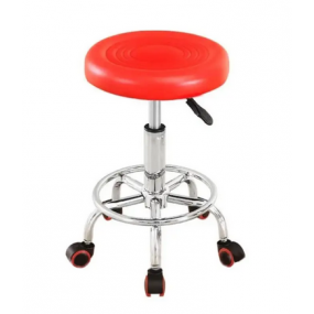 Аксесуары крісло для майстра манікюру без спинки червоний