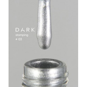 Dark Stamping polish №03 срібний  sticky, 8 мл