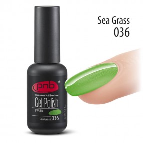 Гель-лак PNB 036 Sea Grass (Светлый зеленый с микроблеском), 8 мл