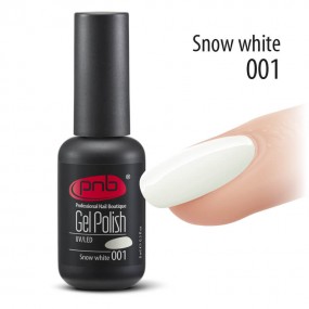 Гель-лак PNB 001 Snow White (Белый), 8 мл
