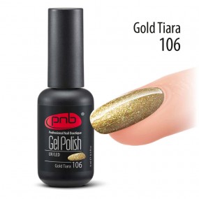 Гель-лак PNB 106 Gold Tiara (Золотой), 8 мл